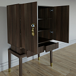 Кабинетный шкаф Elsa Dreams Walnut с 2-мя ящиками варинант исполнения - 1 | Loft Concept в Уфе