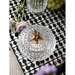 Конфетница прозрачная стеклянная на бронзовых ножках в виде морских коньков с крышкой в виде ракушки Eden Garden варинант исполнения - 4 | Loft Concept в Уфе