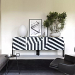 Дизайнерский комод в чёрно-белую полоску Ziqqurat варинант исполнения - 2 | Loft Concept в Уфе