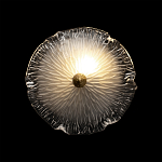 Бра в форме прозрачного стеклянного цветка с рельефной текстурой Textured Glass варинант исполнения - 4 | Loft Concept в Уфе