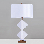 Настольная лампа белая на фигурном основании Aerial Geometry варинант исполнения - 3 | Loft Concept в Уфе