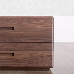 Прикроватный столик деревянный с 2-мя ящиками Moon Walnut Furniture варинант исполнения - 2 | Loft Concept в Уфе