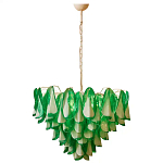 Люстра из стеклянных зеленых лепестков Petalled Illuminator варинант исполнения - 3 | Loft Concept в Уфе