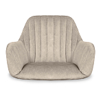 Барный стул со спинкой и подлокотниками на 4-х коричневых деревянных ножках Бежевый Велюр Ava Charm варинант исполнения - 4 | Loft Concept в Уфе