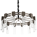 Люстра с прямоугольными хрустальными плафонами Glass Rectangles Chrome Chandelier 60 варинант исполнения - 1 | Loft Concept в Уфе