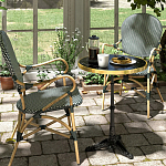 Кресло плетеное из ротанга Ronald Black White Rattan Chair варинант исполнения - 8 | Loft Concept в Уфе