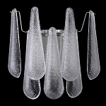 Бра с подвесками из рифленного стекла в форме капель на основании цвета хром Textured Glass варинант исполнения - 2 | Loft Concept в Уфе