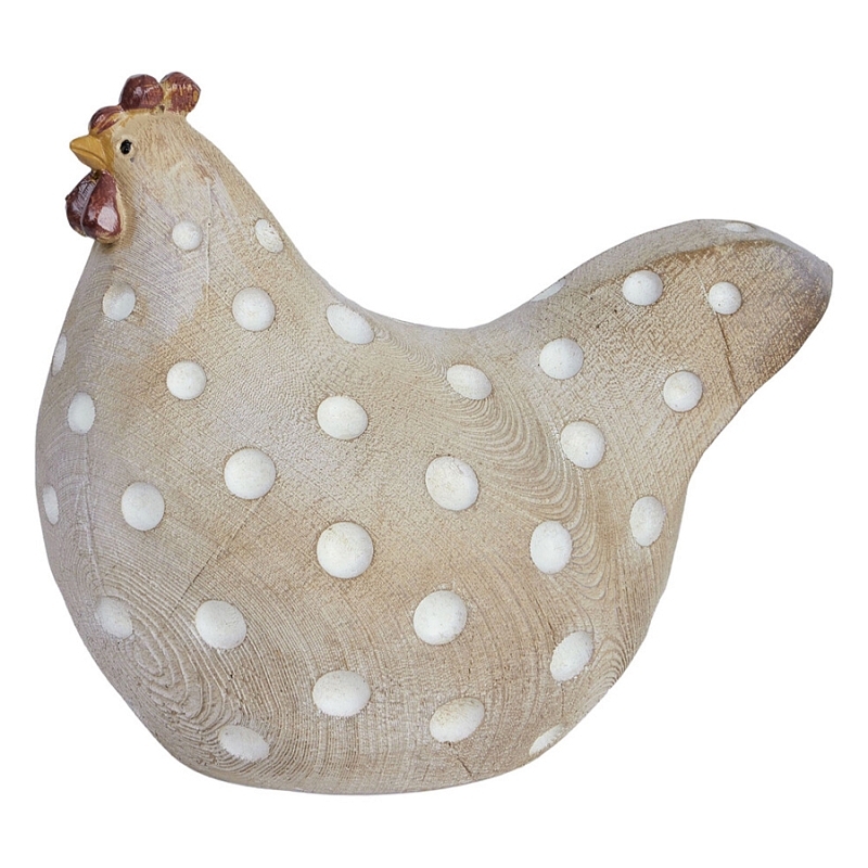 Статуэтка курица с текстурной поверхностью бежевого цвета Rustic Chicken Красный Бежевый Белый Статуэтка курица с текстурной поверхностью бежевого цвета Rustic Chicken Красный Бежевый Белый в Уфе | Loft Concept