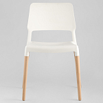 Пластиковый стул на ножках из массива бука Ferret White варинант исполнения - 3 | Loft Concept в Уфе