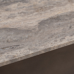 Столик журнальный квадратный  с полкой Sculptural Marble Accent с мрамором  варинант исполнения - 4 | Loft Concept в Уфе