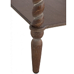 Приставной столик деревянный с резными ножками и нижней полкой Vintage Side Table Brown Wood варинант исполнения - 4 | Loft Concept в Уфе