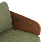 Кресло с каркасом из массива ореха Gallin Chair Green варинант исполнения - 5 | Loft Concept в Уфе