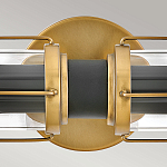 Бра для ванных комнат горизонтальное с 2-мя прозрачным цилиндрическим плафонами на круглом основании Hinkley варинант исполнения - 3 | Loft Concept в Уфе