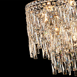 Люстра подвесная с хрустальными подвесками и металлическим основанием цвета Хром Ludivine Lighting варинант исполнения - 5 | Loft Concept в Уфе