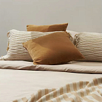 Чехол на подушку горчичного цвета с бахромой и объемным узором Ethnic mix варинант исполнения - 8 | Loft Concept в Уфе