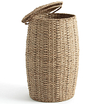 Корзина с крышкой из камыша Chane Wicker Basket варинант исполнения - 2 | Loft Concept в Уфе