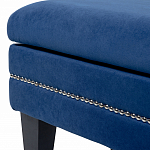 Мягкая банкетка на черных ножках с зоной для хранения Casket Blue варинант исполнения - 3 | Loft Concept в Уфе