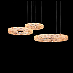 Люстра из 3-х колец с текстурной огранкой Reflection of Reality варинант исполнения - 1 | Loft Concept в Уфе