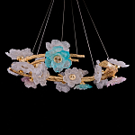 Люстра круглая на золотом каркасе с цветочным декором Miscellaneous herbs варинант исполнения - 2 | Loft Concept в Уфе