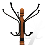 Вешалка напольная деревянная с черными металлическими крючками Noble Branches варинант исполнения - 2 | Loft Concept в Уфе