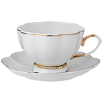 Чайный сервиз из фарфора со стразами на 6 персон 15 предметов Shine Porcelain варинант исполнения - 1 | Loft Concept в Уфе