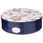 Чайный набор из фарфора темно-синий с рисунком цветов на 6 персон 12 предметов 280 мл Garden Whisper Porcelain Set  варинант исполнения - 6 | Loft Concept в Уфе