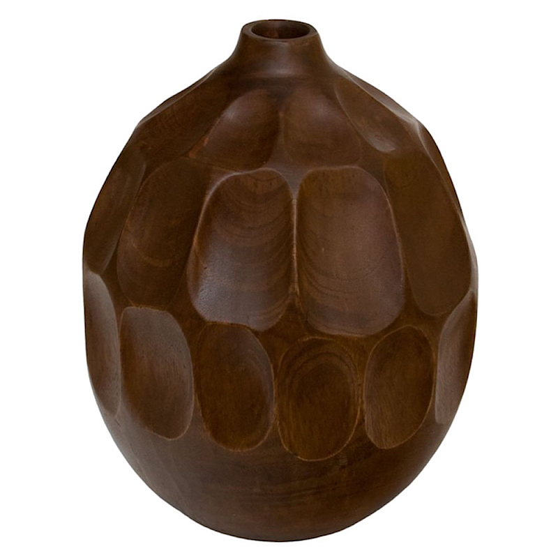 Ваза деревянная Brown Vase of Thailand 1 Коричневый в Уфе | Loft Concept 