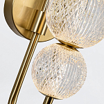 Бра цвета латунь с 6-ю рифлеными плафонами шаровидной формы Alora варинант исполнения - 3 | Loft Concept в Уфе