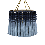 Люстра синяя плетеная с кисточками Boho Tassel Chandelier варинант исполнения - 1 | Loft Concept в Уфе