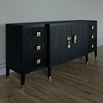 Большой Комод-буфет Elsa Dreams Black с ящиками варинант исполнения - 4 | Loft Concept в Уфе