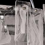 Люстра круглая с подвесными прямоугольными пластинами из стекла Glacier Panels варинант исполнения - 9 | Loft Concept в Уфе