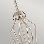 Люстра цвета никель с 6-ю рифлеными стеклянными плафонами и изогнутым каркасом Kichler варинант исполнения - 5 | Loft Concept в Уфе