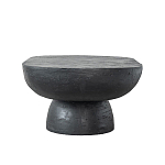 Столик кофейный черного цвета с овальной столешницей и круглым основанием Black Dalmen Table варинант исполнения - 6 | Loft Concept в Уфе