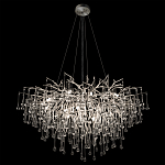 Люстра подвесная с прозрачными стеклянными подвесками в форме капель Диаметр 100 см Droplet Chandelier варинант исполнения - 15 | Loft Concept в Уфе