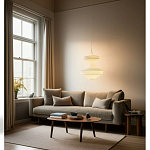 Подвесной вязаный белый светильник «Моника» варинант исполнения - 3 | Loft Concept в Уфе