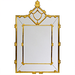 Зеркало прямоугольное Golden Classic Ornament Mirror варинант исполнения - 1 | Loft Concept в Уфе