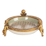 Чаша фарфоровая на бронзовых ножках в виде ангелов Porcelain Angels of Paradise варинант исполнения - 1 | Loft Concept в Уфе