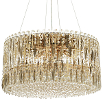 Круглая люстра с металлическими и хрустальными подвесками Bonnay Crystal Chandelier варинант исполнения - 5 | Loft Concept в Уфе