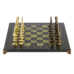 Шахматы Ренессанс из бронзы с доской из натурального камня Змеевик Decorative Thematic Chess варинант исполнения - 1 | Loft Concept в Уфе