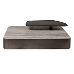 Столик журнальный квадратный  с полкой Sculptural Marble Accent с мрамором  варинант исполнения - 1 | Loft Concept в Уфе