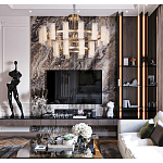 Люстра двухъярусная круглая с текстурными цилиндрическими плафонами Glimpse варинант исполнения - 10 | Loft Concept в Уфе