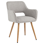 Стул в рогожке серого цвета NEASAN STOOL варинант исполнения - 1 | Loft Concept в Уфе