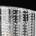 Люстра круглая на цепи цвета хром с прозрачными рельефными хрустальными пластинами Textured Glass Chandelier варинант исполнения - 8 | Loft Concept в Уфе