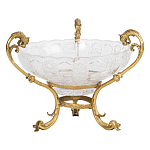 Чаша из прозрачного рельефного стекла на бронзовой подставке Eden Garden варинант исполнения - 1 | Loft Concept в Уфе