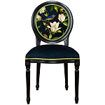 Стул чёрный из натурального бука с изображением птица в саду Blooming Magnolias варинант исполнения - 1 | Loft Concept в Уфе