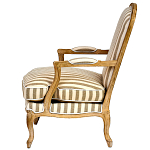 Кресло в полоску в стиле прованс Yvon French Seating Armchair варинант исполнения - 3 | Loft Concept в Уфе