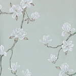 Обои ручная роспись Magnolia Canopy Original Colourway on Adam Grey dyed silk варинант исполнения - 1 | Loft Concept в Уфе