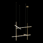 Люстра с 6-ю  пересекающимися цилиндрическими плафонами на тонких тросах Trumpet tube варинант исполнения - 7 | Loft Concept в Уфе