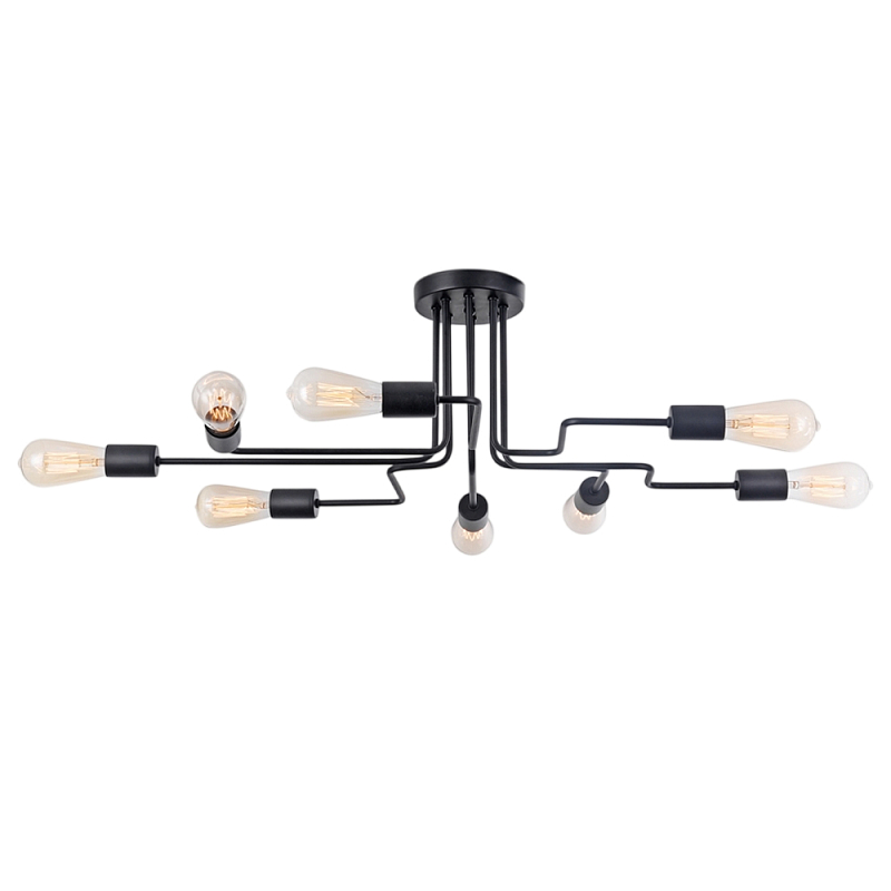 Потолочный светильник Gilbert Е27*8 Черный в Уфе | Loft Concept 
