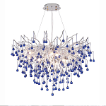 Люстра с синими стеклянными подвесками в форме капель FAIRYTREE Light варинант исполнения - 5 | Loft Concept в Уфе